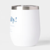 Bold Blue White Modern 50th Birthday Custom (背面)