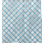 Bold Blue & Yellow Plaid Shower Curtain Gift Man シャワーカーテン (正面)