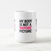 Bold Body Positivity Text Graphic – “My Body Is No コーヒーマグカップ (中央)