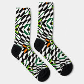 Bold Boho Tribal Look Crew Socks ソックス (右)