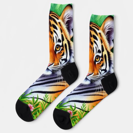 Bold Botanical Tiger cub ソックス (左)