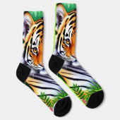 Bold Botanical Tiger cub ソックス (右)