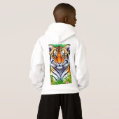 Bold Botanical Tiger cub Kid's T-Shirt (裏面フル)