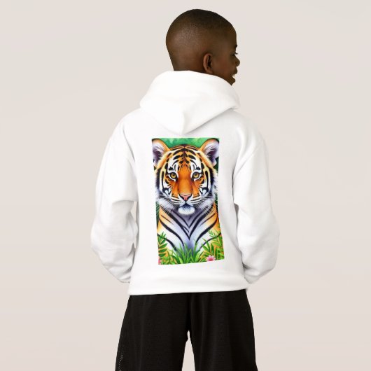 Bold Botanical Tiger cub Kid's T-Shirt (裏面フル)