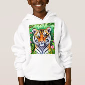 Bold Botanical Tiger cub Kid's T-Shirt (正面)