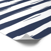 Bold Brushstroke Stripes ポスター (角)