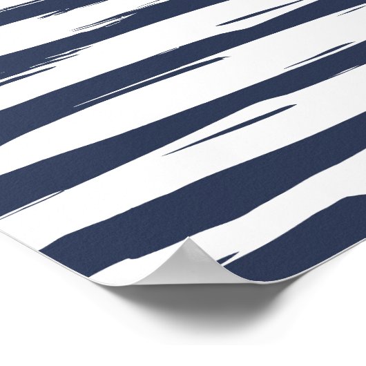 Bold Brushstroke Stripes ポスター (角)