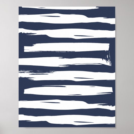 Bold Brushstroke Stripes ポスター (正面)
