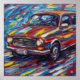Bold Brushstroke Vehicle ポスター