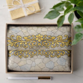 Bold Burgundy & Sunflowers Floral Decoupage  薄葉紙 (ギフト)