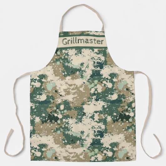 Bold Camo Print Kitchen & Grill Gear エプロン (正面)