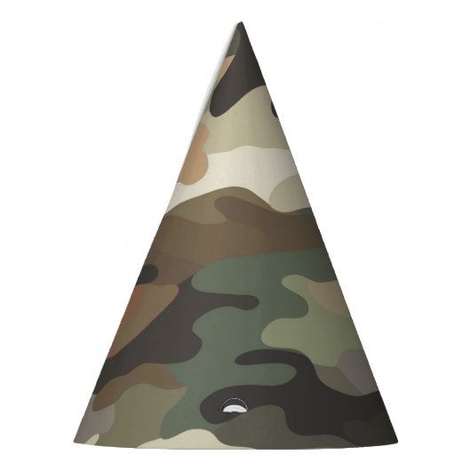 Bold Camouflage Design Festive Party Hat パーティーハット (左)