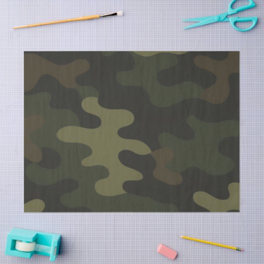 Bold Camouflage Pattern Outdoor Enthusiasts Hunter 薄葉紙 (クラフト)