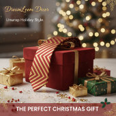 Bold Candy Cane Stripes Red & Gold Christmas Gift ネクタイ