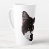 Bold Cat Gaze | Ink Style Mug カフェラテマグ (左アングル)