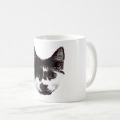 Bold Cat Gaze | Ink Style Mug コーヒーマグカップ (正面右)