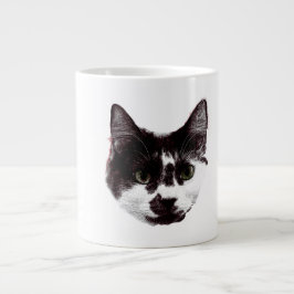Bold Cat Gaze | Ink Style Mug ジャンボコーヒーマグカップ