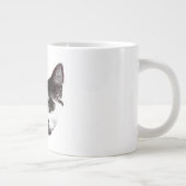 Bold Cat Gaze | Ink Style Mug ジャンボコーヒーマグカップ (右)