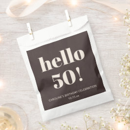 Bold Chic Modern Brown Custom Birthday Party  フェイバーバッグ