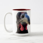 Bold Chicken Mug - Hens Looking At You!  ツートーンマグカップ (左)