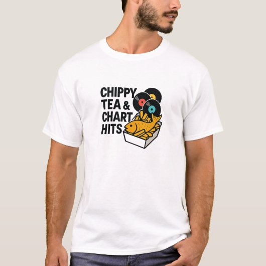 Bold Chippy Vinyl Pop Culture Quote Tシャツ (正面)
