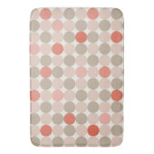Bold Circle Pattern Bath Mat in Red Pink Mocha バスマット (正面縦)