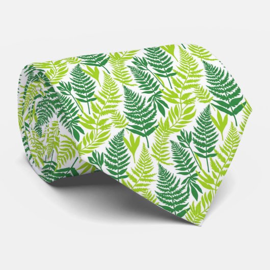 Bold Citrus Green Statement Botanical Fern Pattern ネクタイ (ロール)