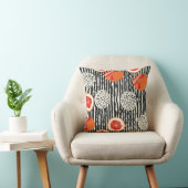 Bold Citrus Slice Stripes (1) クッション (椅子)