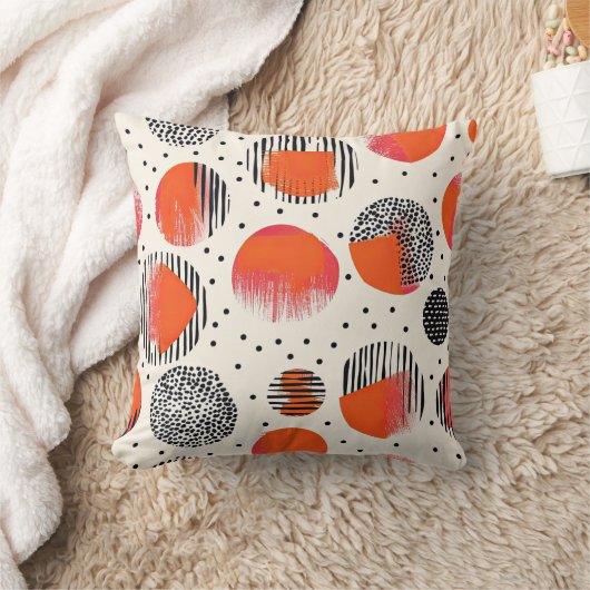 Bold Citrus Slice Stripes (4) クッション (ブランケット)