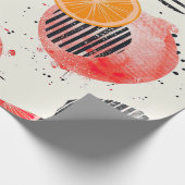 Bold Citrus Slice Stripes (6) ラッピングペーパー (角)