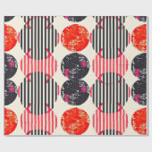 Bold Citrus Slice Stripes (7) ラッピングペーパー (フラット)