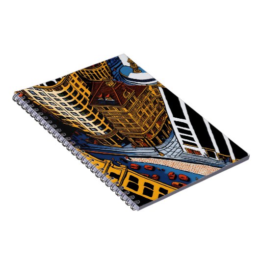 Bold Cityscape Illustration Notebook ノートブック (右側)