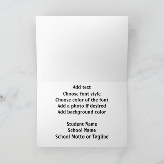 Bold Class of 2027 Graduation カード (内部)