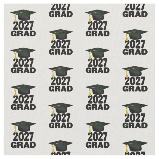 Bold Class of 2027 Graduation ファブリック (クローズアップ)