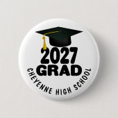 Bold Class of 2027 Graduation 缶バッジ (正面)