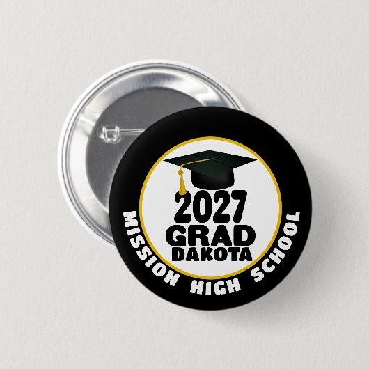 Bold Class of 2027 Graduation 缶バッジ (正面&裏面)