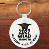Bold Class of 2027 Photo Graduation キーホルダー (正面)