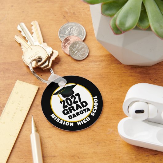 Bold Class of 2027 Photo Graduation キーホルダー (デスク)