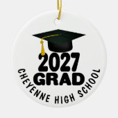 Bold Class of 2027 Photo Graduation セラミックオーナメント (正面)