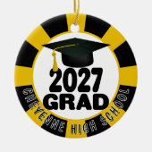 Bold Class of 2027 Photo Graduation セラミックオーナメント (正面)