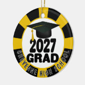 Bold Class of 2027 Photo Graduation セラミックオーナメント (左)