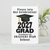 Bold Class of 2027 Photo Graduation 招待状 (スタンド正面)