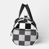 Bold Classic Retro Black and White Checkered ダッフルバッグ (右)