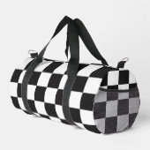 Bold Classic Retro Black and White Checkered ダッフルバッグ (右コーナー)