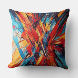 Bold Color Splash Cushion for Modern Artistic Home クッション