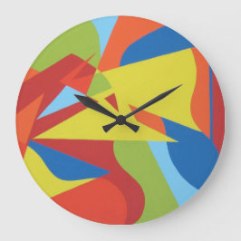 Bold Color Splash Toucan Wall Clock ラージ壁時計