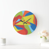 Bold Color Splash Toucan Wall Clock ラージ壁時計 (ホーム)