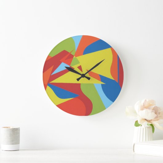 Bold Color Splash Toucan Wall Clock ラージ壁時計 (ホーム)