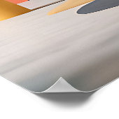 Bold Colorful Geometric Abstract  ポスター (角)