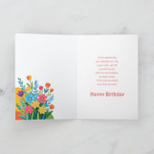 Bold colorful Spring Flowers Birthday カード (内部)